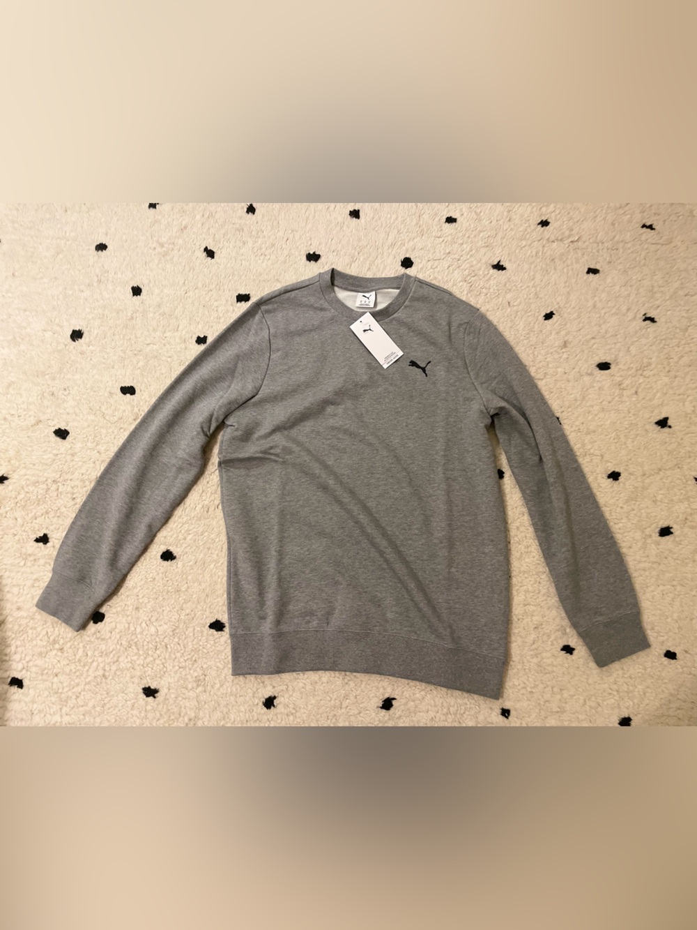 Classic Puma Crewneck Sweatshirt in Heather Gray